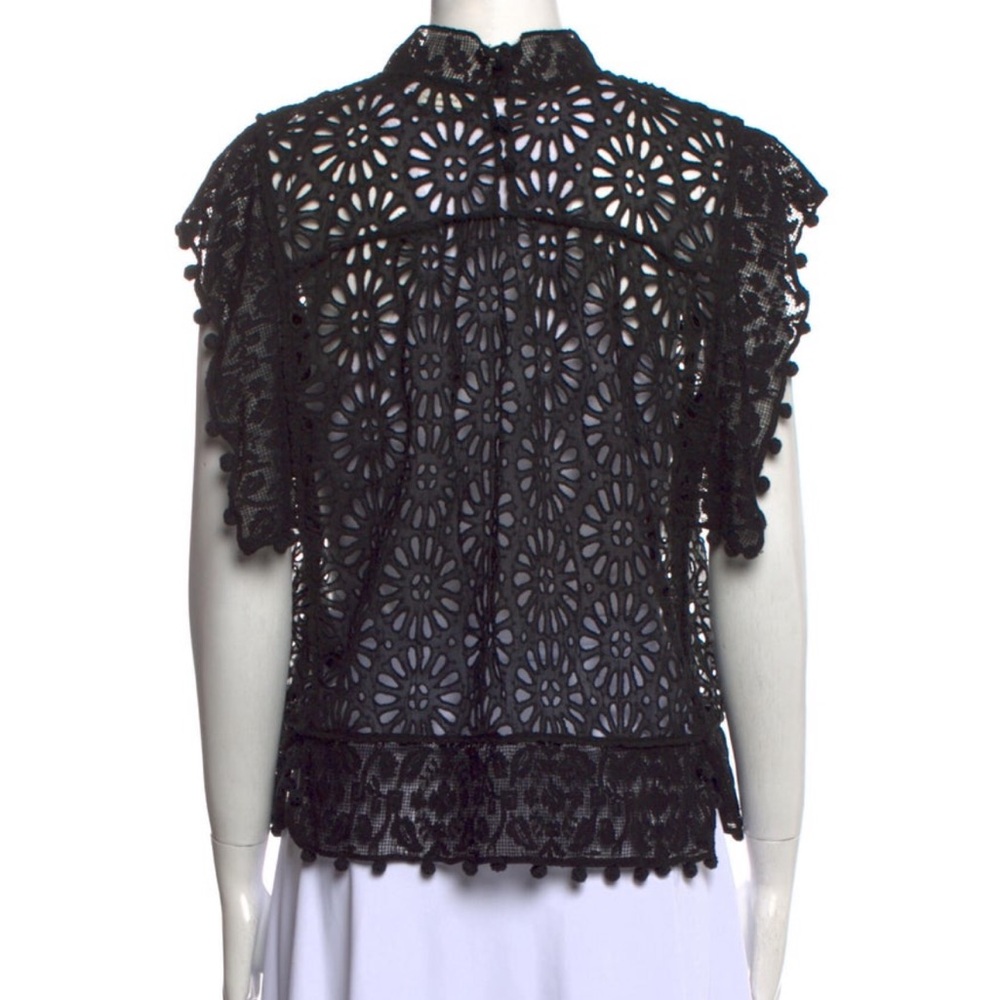 Isabel Marant broderie anglaise Black Lace Top sz small - Picture 3 of 5